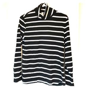 Striped turtleneck
